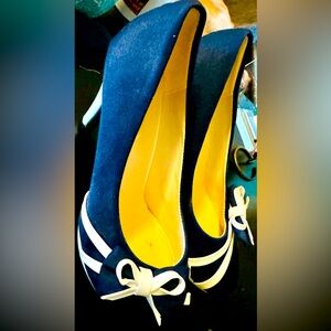 Navy heels size 8